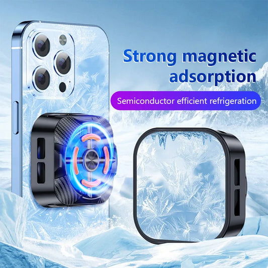 X79New Magnetic Mobile Phone Radiator for Mobile Phone Phablet Fan Semiconductor Efficient Cooler for Cellphone Gaming Heat sink