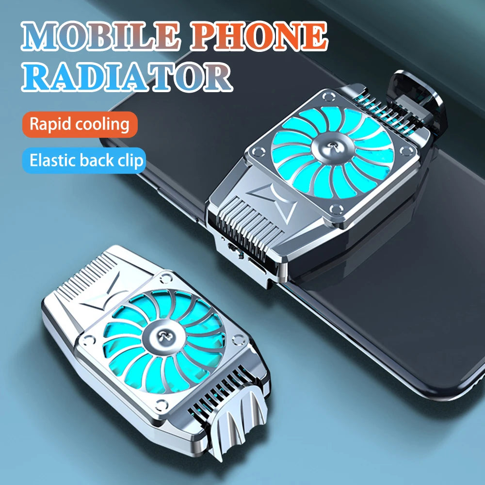Universal Mini Mobile Phone Cooling Fan Radiator Turbo Hurricane Game Cooler Cell Phone Cool Heat Sink For IPhone/Samsung/Xiaomi