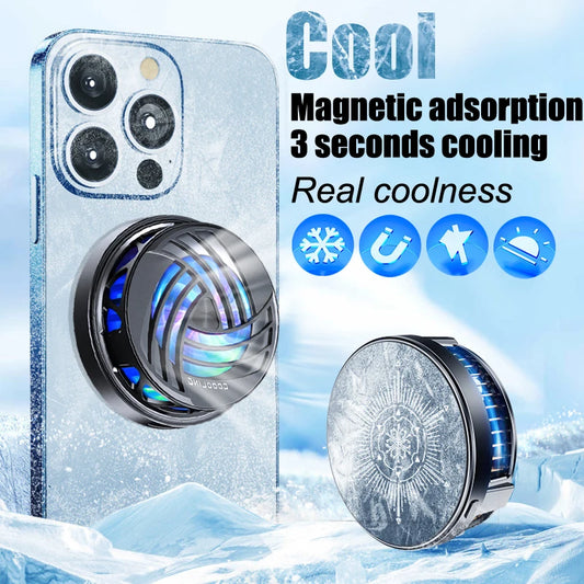 Mobile Phone Cooler Magnetic Semiconductor Refrigeration Radiator Game Cooler System Quick Cooling Fan For IPhone 13 12 Samsung