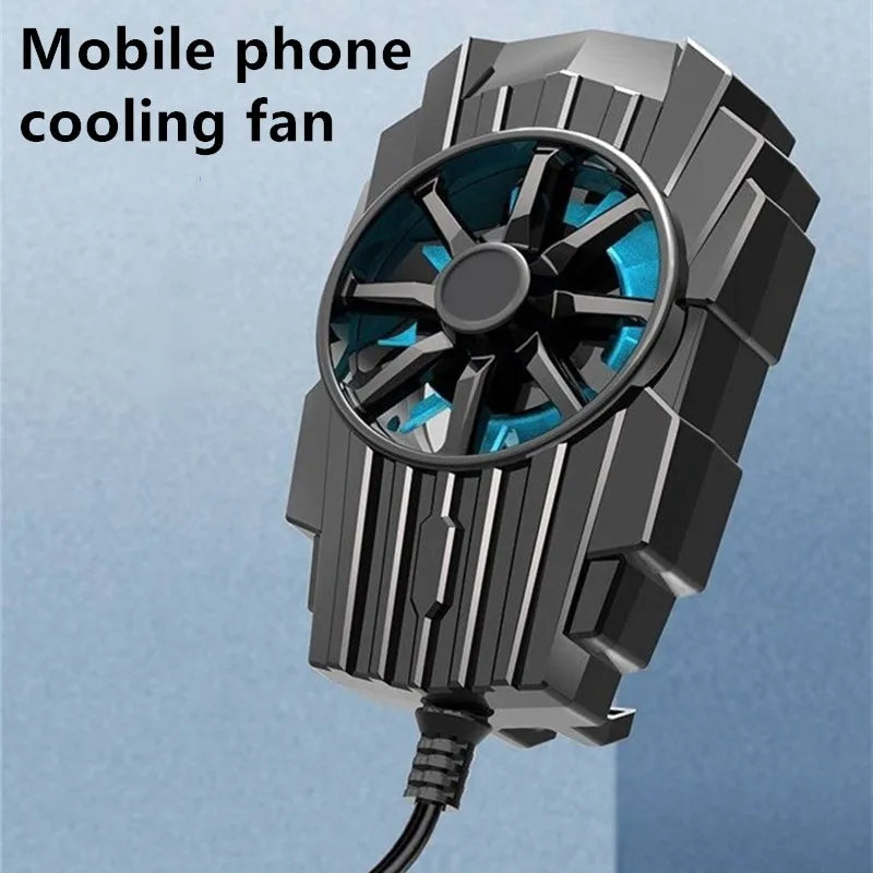 Universal 4-7 inch Mini Cooling Fans For Mobile Phone Silent Cooler Cell Phone Gaming Radiator Game Cooler Portable Cooling