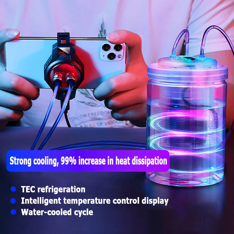 Phone Cooler Water Cooling Pad Semiconductor cooling Portable Radiator Coolerpad Cooling Fan For Android IPhone Smartphone Fan
