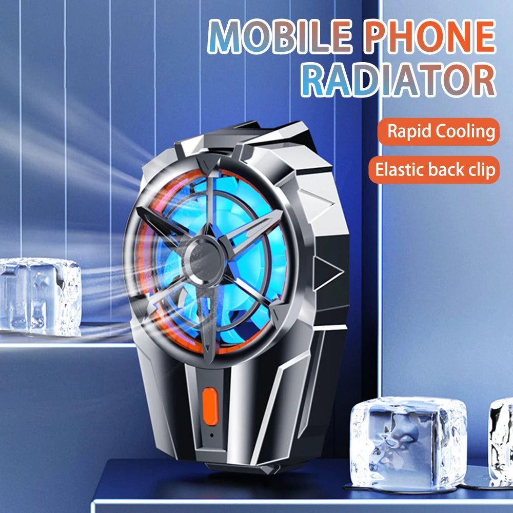 Cell Phone Cooler Portable Mobile Phone Radiator Phone Cooling Fan Three Speed Adjustable Cell Phone Fans Gaming Radiator